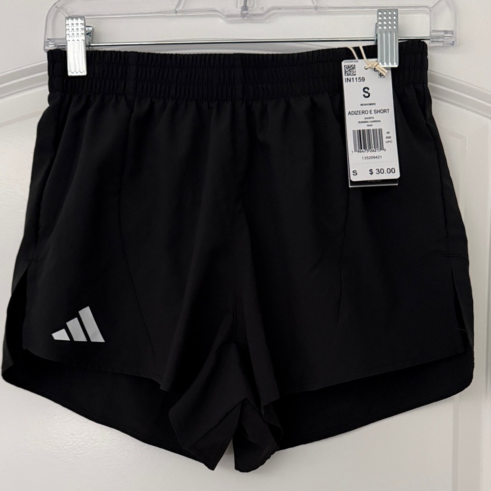 adidas Men's Black Athletic Shorts with Reflective Logo